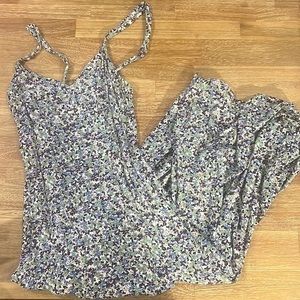 ZARA Long Floral Tank Dress Size Small